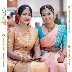 Sarairas organiques pour mariages indiens, Banarasi, organique, pour couples intimes et grands, porte-mariée exagéré, nouvelle collection - Product Image 3