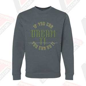 Custom <b>Men's</b> <b>Green</b> Sweatshirt 100% Cotton <b>Fleece</b> Streetwear with Colorful Embroidered Graphic MCAMS01 - Product Image 5