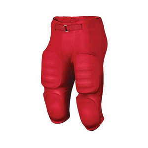 Ensemble de maillot de football américain blanc à col en V, pantalon rembourré rouge 24, vêtements de sport pour hommes adultes, coupe régulière, manches courtes - Product Image 3