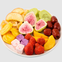 Gefreeze-droogde gemengde noten en vruchten, gefreeze-droogde vruchtchips, puur gefreeze-droogd fruit