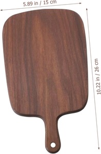 Planche à découper en bois naturel avec poignée intégrée et trou de suspension, plateau à pain écologique, compatible lave-vaisselle - Product Image 2