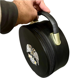 Étui Fès tricolore avec options de haute qualité et personnalisées Étui maçonnique avec simili cuir pour chapeau Fès Logo personnalisé ronpex - Product Image 2