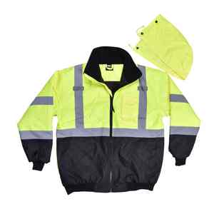 2024 Hi Vis Zipper 100% Poliéster Ropa DE TRABAJO personalizada Reflector DE SEGURIDAD Chaqueta de construcción Chaqueta DE SEGURIDAD reflectante multiusos - Product Image 5