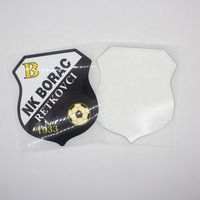 Étiquettes thermocollantes en gros, logo d'équipe de football personnalisé, transferts thermiques en plastisol silicone, autocollants imprimés pour vêtements de football