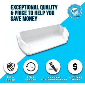 AAP73631502 Bac de rangement droit en plastique pour porte de réfrigérateur, compatible LG, Kenmore, Sears, pour usage domestique et hôtelier, neuf - Product Image 6