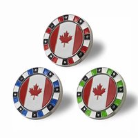 Marqueur de balle de golf portable en alliage de zinc magnétique personnalisé, design pièce de monnaie, multicolore, 40mm-45mm