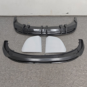 Runde vente exclusive Kit de carrosserie pour <span class=keywords><strong>Audi</strong></span> <span class=keywords><strong>Etron</strong></span> mise à niveau HY Kit de carrosserie lèvre avant diffuseur arrière ailes supérieures jupes latérales ABS noir brillant - Product Image 6