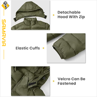Heren winterjas, waterdicht, winddicht, ademend, lichtgewicht, met rits, gewatteerd, softshell, modieus buitenkleding
