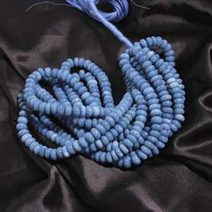 Hot Selling <b>October</b> <b>Birthstone</b> <b>Necklace</b> Beads Beautiful Oregan Blue Opal 7mm-9mm Smooth Rondelle Shape AAA Grade Jewelry Making - Product Image 2