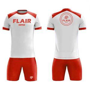 Conjuntos de uniformes de camiseta de fútbol cómodos y transpirables de diseño personalizado de la mejor calidad para jugadores jóvenes, servicio OEM de corte automatizado - Product Image 2