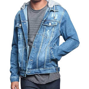 Ropa de invierno para hombre, pantalones vaqueros informales con capucha, pantalones vaqueros informales de Color sólido, Sudadera con capucha, ropa de moda, pantalones vaqueros ajustados, Sudadera con capucha para hombre - Product Image 1