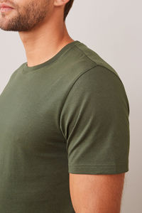 เสื้อยืดคอกลมมีโครงผ้าคอตตอน100% สำหรับผู้ชายทรงหลวมพิมพ์ลาย - Product Image 4