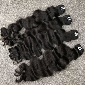 Vague naturelle cheveux vierges bruts avant de lacet perruque de cheveux humains en gros vierge brut birman cheveux bouclés à partir de 100% humain brut - Product Image 5