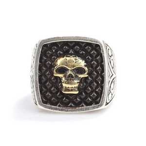 Men's 925 Sterling Silver <b>Skull</b> Arms Engraved Fashion <b>Ring</b> Classic Style with Claw Inlay Resizable Gift for Children - Product Image 5