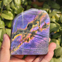 Cristales y Piedras de Labradorita Púrpura en Bruto al por Mayor, de Alta Calidad, para Sanación y Feng Shui, Pulidos, de Forma Irregular, en Oferta