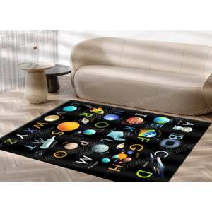 <b>Alphabet</b> Design <b>Printed</b> Rug, Nursery Rug, Educational Kids Room Rug,Luxury Velvet Rug - Product Image 4