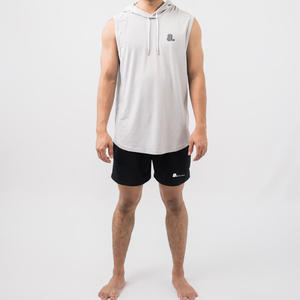 Men Sleeveless Muscle Tank Top with Embroidery and Knitted Cotton Bamboo Fiber for Workout - Product Image 1