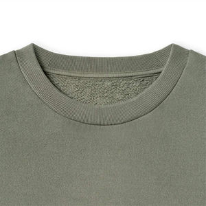 Sudaderas de cuello redondo de ajuste relajado para hombre, ropa informal de manga larga de algodón 100% de lana de tela, sudaderas de alta calidad con hombros caídos - Product Image 3