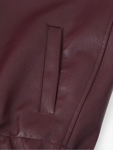 Nouveau style de vêtements pour femmes d'automne design de mode français veste en cuir à col carré de couleur unie - Product Image 4