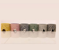 Ensemble cadeau Ramadan Aïd, style arabe, support à gâteau rond avec incrustation de mopa, pot en acrylique avec couvercle en bois, présentoir élégant pour desserts perlés, lavage à la main uniquement