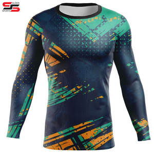 Rash Guard pour hommes femmes vêtements de Protection solaire à séchage rapide protection solaire vêtements de peau chemise de Compression respirante - Product Image 5