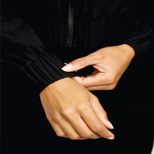 Coupe décontractée 85% polyamide 15% élasthanne noir fermeture éclair complète tissé Cargo haut et pantalon survêtement femme - Product Image 6