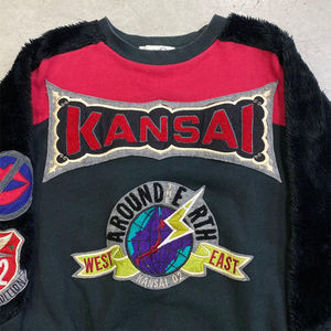 เสื้อสเวตเชิ้ตพิมพ์ลาย/ปักลายกรดแผ่นปะติดไหล่ปล่อยทรงหลวมดีไซน์หรูหราออกแบบได้ตามต้องการ - Product Image 5