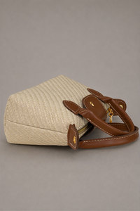 Women's Natural Linen Woven Mini Tote Bag | <b>Summer</b> Top Handle <b>Handbag</b> | Custom Logo OEM ODM Wholesale - Product Image 2