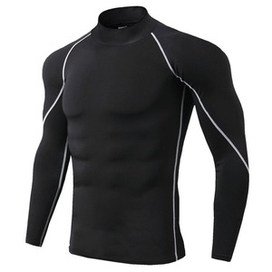 Chemise d'entraînement Rash Guard Fitness Body pour hommes Vêtements de sport à compression extensible avec option OEM - Product Image 3