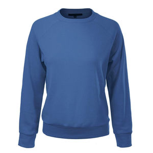 Sudadera holgada con estampado de letras teñidas lisas de algodón para mujer, sudaderas cálidas de lana gruesa para otoño e invierno, venta al por mayor, 2024 - Product Image 3