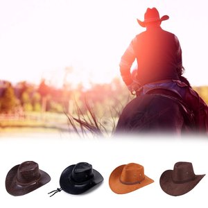 Gran oferta 2025, sombrero de cuero de vaquero Unisex, nueva moda, más Popular entre los adultos jóvenes, Material de PU de tamaño personalizado para venta al por mayor - Product Image 6