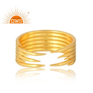 Bague en laiton plaqué or jaune 18 carats vente chaude Demi bijoux fins pour femmes cadeau pour elle - Product Image 3