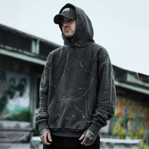 OEM Custom Acid Washed Winter Hoodies Heavy Cotton Fleece 320GSM Streetwear Fashion Bulk Supply Bangladesh Fabricant Exportateur - Product Image 5