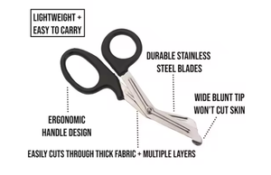 Ciseaux de traumatologie pour pansements utilitaires de secouriste, 7,25 pouces, en acier inoxydable - Product Image 6