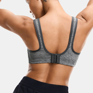 Sujetador Deportivo Sin Costuras de Soporte Medio para Mujer, OEM ODM, Ecológico, de Secado Rápido, con Logotipo Frontal, Ropa Deportiva de Yoga, Colores y Tallas Personalizables - Product Image 3