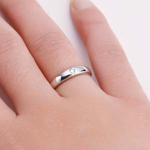 Anillo de Compromiso de Plata de Ley 925 con Moissanita Princesa Auténtica, Engaste de Bisel, Anillo de Boda Ancho y Grueso, Anillo de Sello con Cúpula, Regalo de Moda - Product Image 4