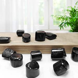 หินทัวร์มาลีนสีดำคริสตัลขัดเงาธรรมชาติสำหรับการทำสมาธิและการตกแต่งที่ให้พลังงานแบบเรกิ - Product Image 3