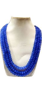 Tanzanite naturelle Rondelle de citrouille 5 à 8mm Perles graduées 5 couches Collier - Product Image 2