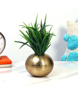 <b>Bud</b> Shape Luxury Metal <b>Vase</b> Gold Elegant Accent Handcrafted Designer Home Office Interior Styling Wholesale Export Supplier - Product Image 2