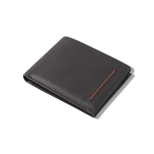 Portefeuille à deux volets avec blocage RFID pour hommes de luxe de haute qualité Logo personnalisé en cuir marron véritable porte-carte multifonctionnel à fermeture éclair - Product Image 1