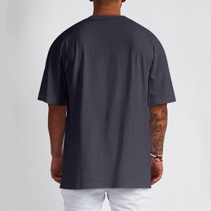 Quantité minimale de commande bas Style décontracté plaine lourd 100 coton surdimensionné hommes t-shirt Hip-Hop t-shirts à bas prix - Product Image 2