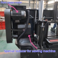 Scie à ruban CNC entièrement automatique de type cisaillement avec une portée de coupe de 0 °   à -45 °   et une capacité de coupe de 280 mm pour la découpe des métaux
