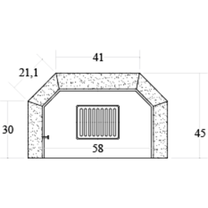 M80REF Caminetto Prefabbricato a Legna con Focolare Aperto Riscaldamento Efficiente in Materiale Refrattario - Product Image 6