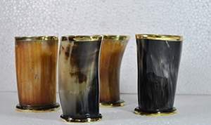 Nouveaux produits 2025 Design naturel artisanal court Viking corne à boire verres tasse décoration noël arrivée bière hydromel Koi - Product Image 4