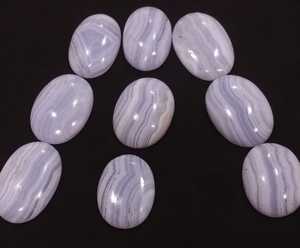 H a GEMS Cabujón de Ágata Azul Natural, Piedra Preciosa Suelta Azul Claro Relajante con Forma Mixta para la Fabricación de Joyas - Product Image 3