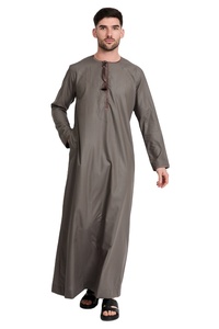 Handmade Cotton <b>Thobe</b>/Thawb for <b>Men</b> Casual Style in Summer Autumn Spring Breathable Anti-Static Traditional Muslim Clothing - Product Image 2