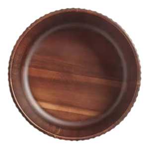 Cuenco para servir tallado en madera de acacia hecho a mano, aperitivos para desayuno, sopa, ensalada, Servicio para el hogar, cocina y fiestas - Product Image 2