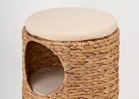 Meilleur prix Vietnam Maison pour animaux de compagnie tissée à la main en jacinthe d'eau Abri pour chat Petits chiens et lapins Confort élégant en extérieur et en intérieur