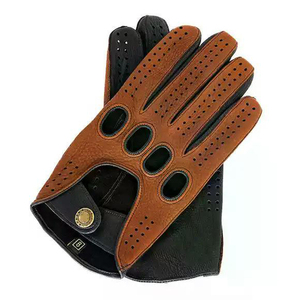 Gants de conduite en cuir véritable antidérapants personnalisés Confortables et très vendus Design antidérapant - Product Image 1
