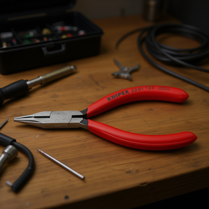 Alicates de corte lateral Knipex Snipe Nose con cabeza atramentizada negra, mangos pulidos y revestimiento de plástico. - Product Image 3